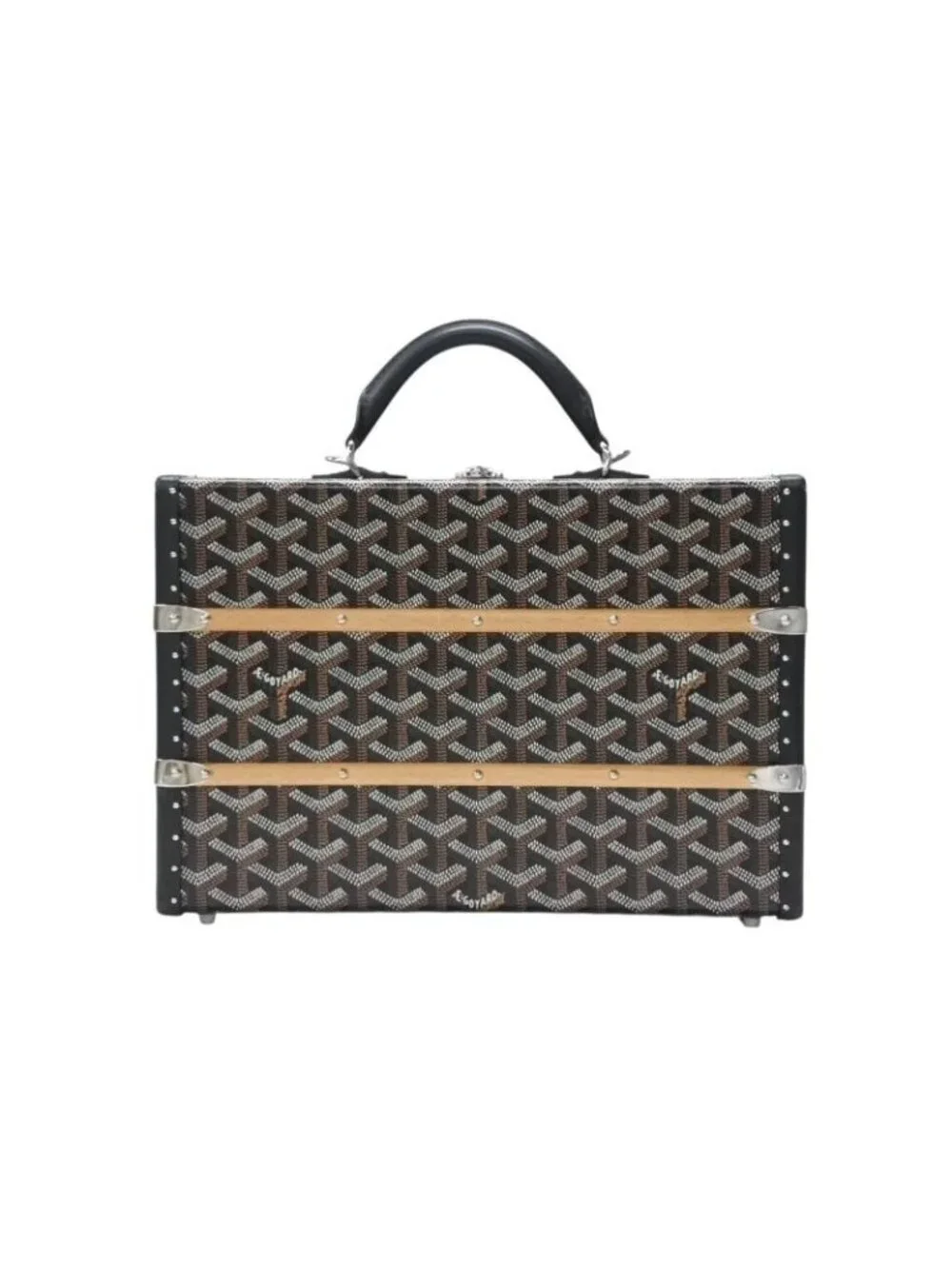 Goyard Pallas MM Trunk Bag Black Leather